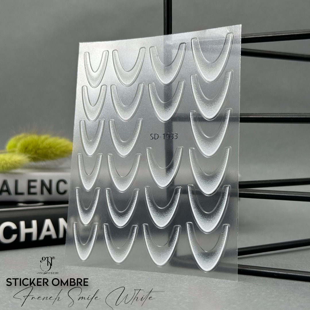 Sticker French Ombré Smile Blanc GN