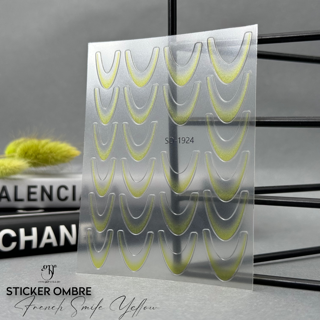 Autocollant Ombré French Smile Jaune GN