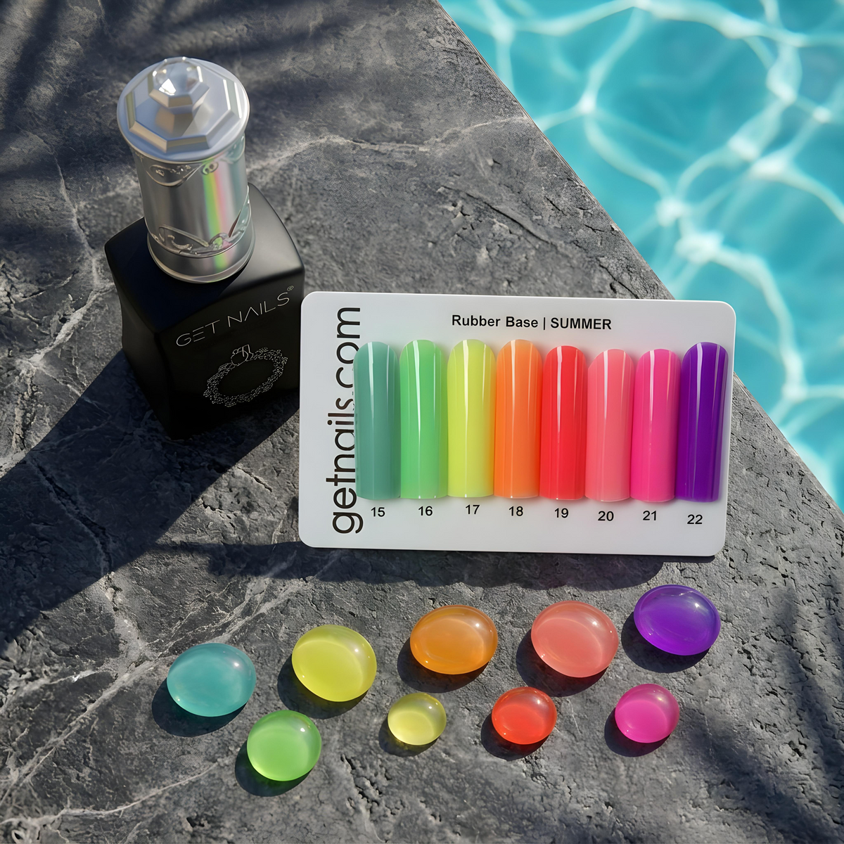 Summer Rubber Base 15 Blue Lagoon | Base Rubber Néon