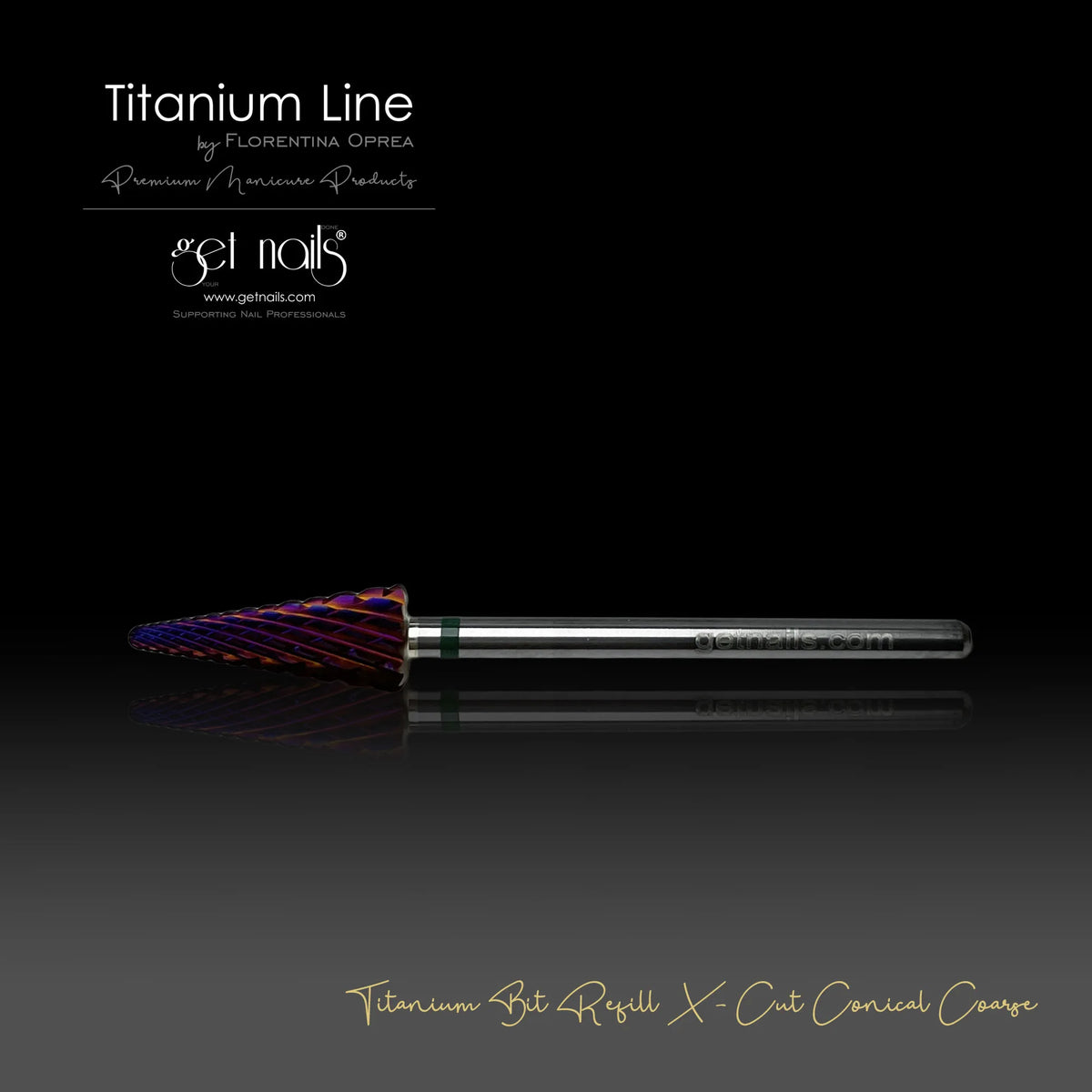 Titanium Bit Refill X-Cut Conical Coarse GN