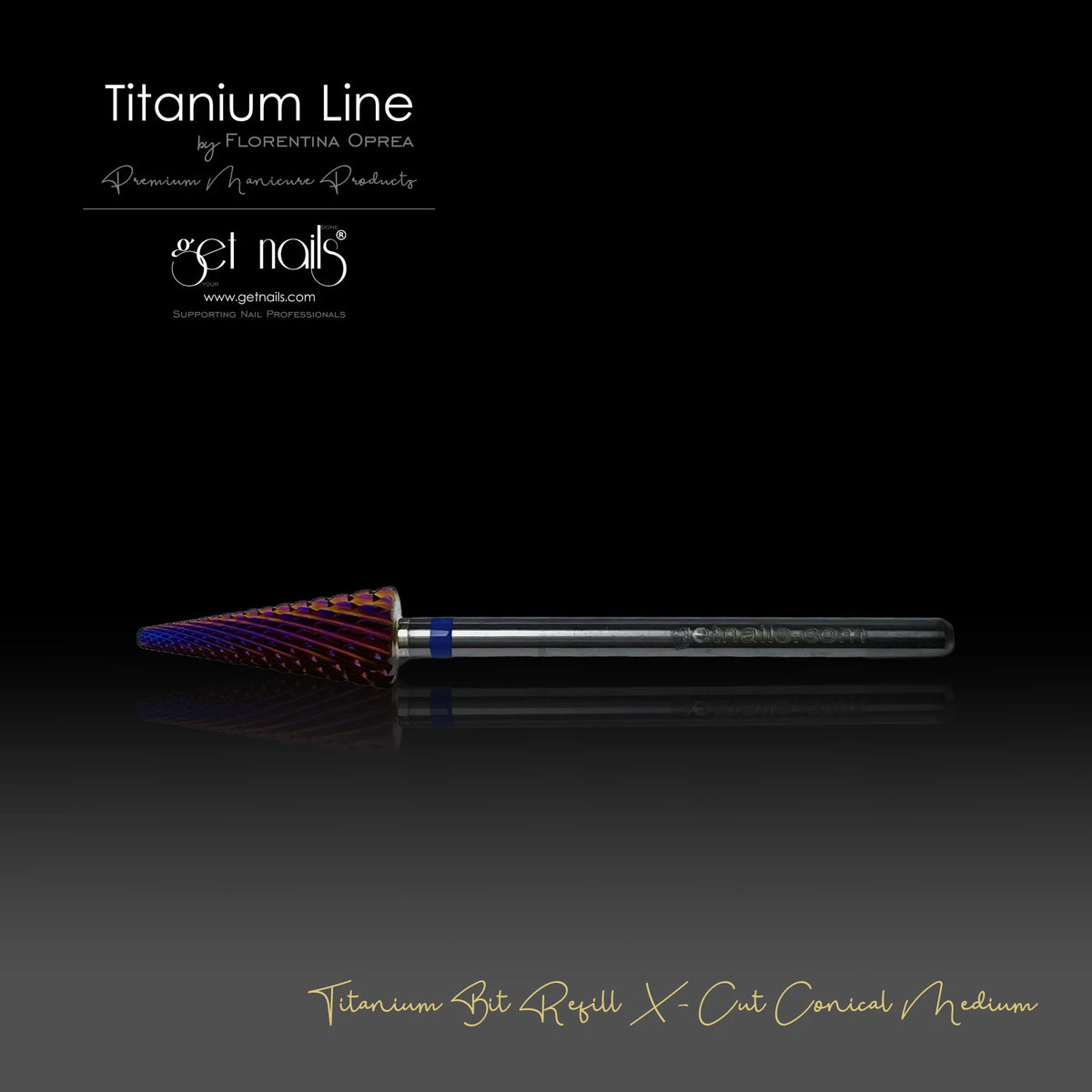 Titanium Bit Refill X-Cut Conical Medium GN