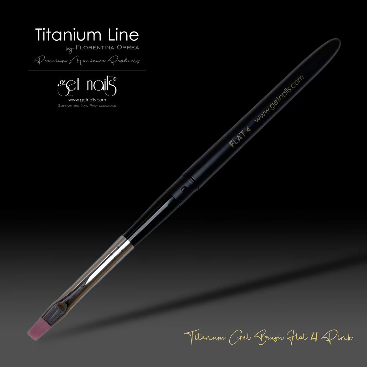 Titanium Gel Brush Flat 4 Pink