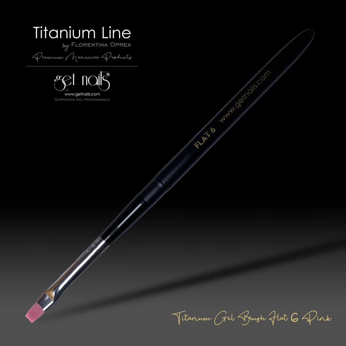 Titanium Gel Brush Flat 6 Pink