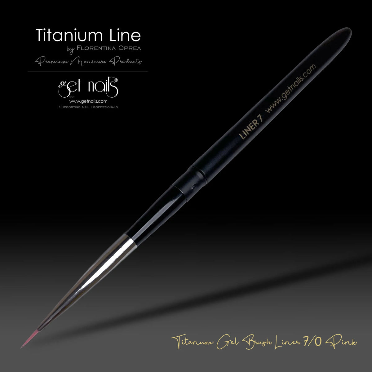 Titanium Gel Brush Liner 7/0 Pink