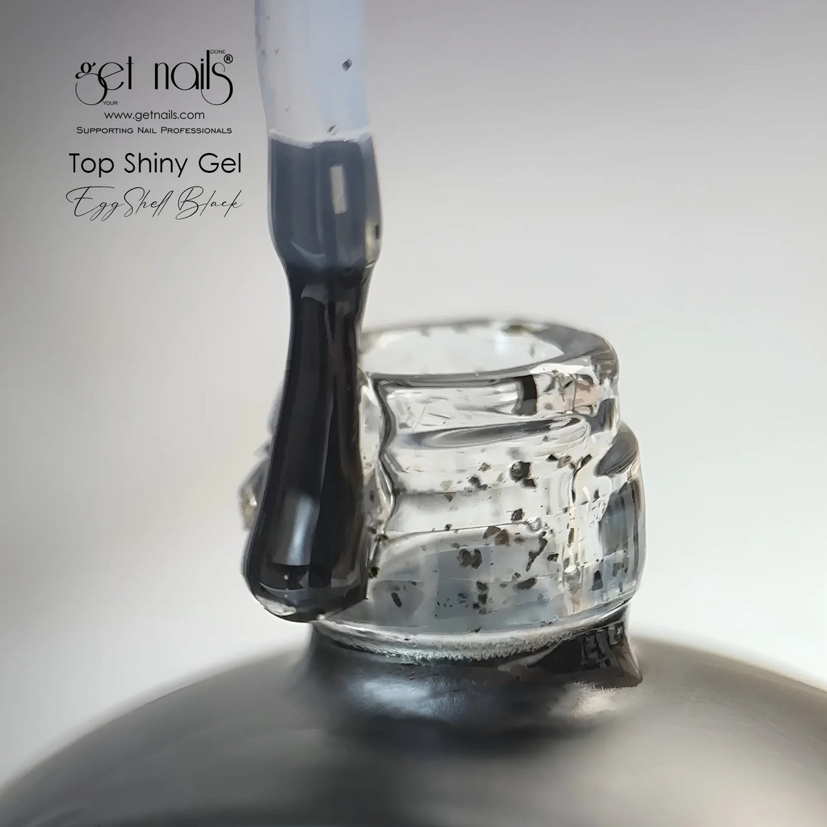 Top Shiny Gel EggShell Black