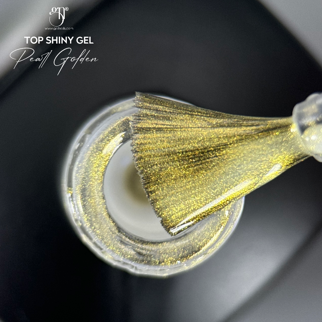 Top Coat Gel Effet Perlé Doré