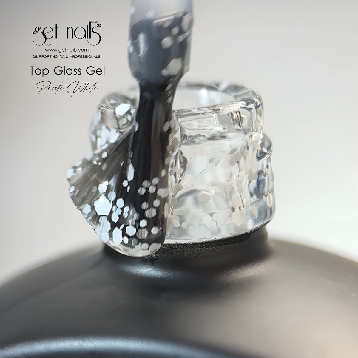 Top Gloss Gel White Sequins