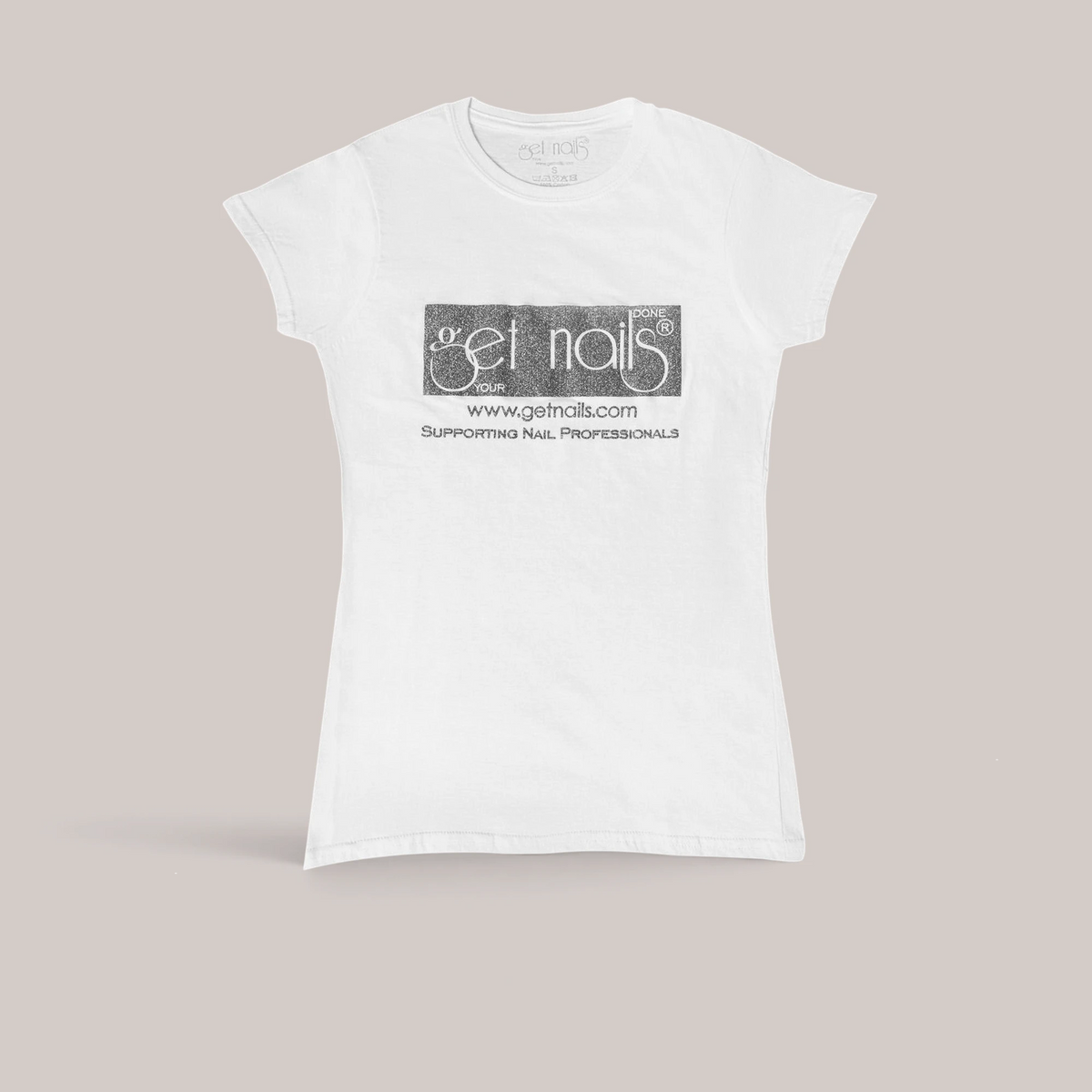 T-Shirt "Get Nails" White, Size XL