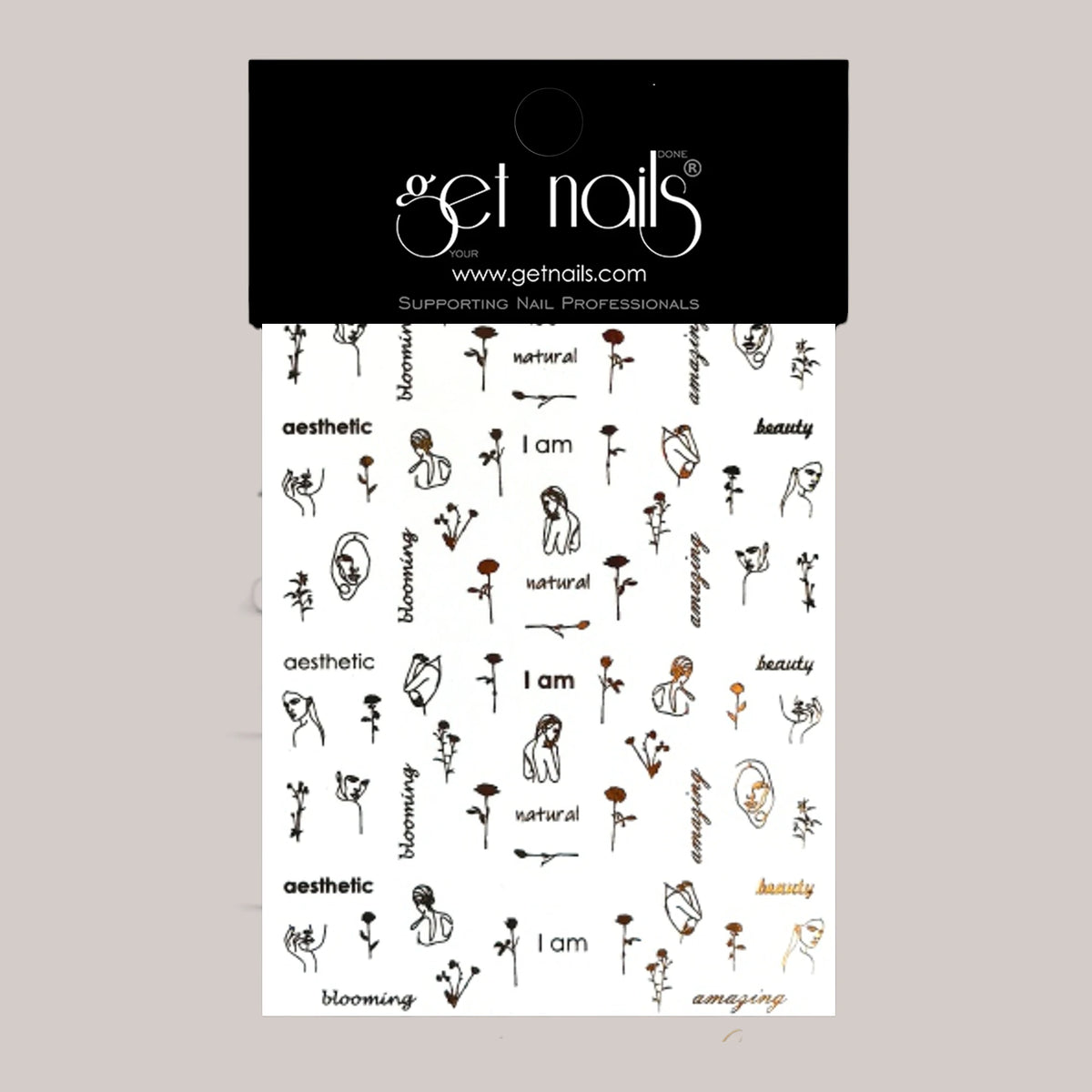 Sticker Art Tattoo 46 GN Gold Art Texts