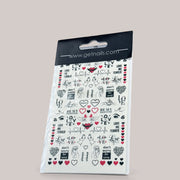 Sticker Art Tattoo 28 GN Love