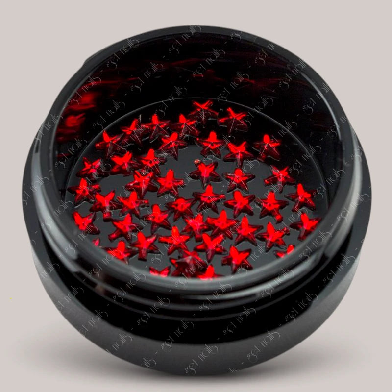 Strasuri Stelute 3mm - Red, 50 buc.