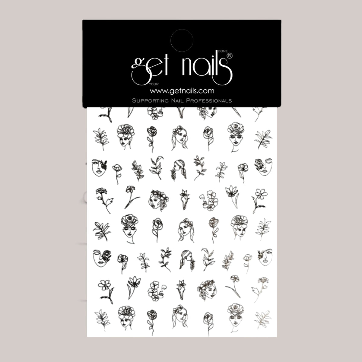 Sticker Art Tattoo 43 GN Silver Faces